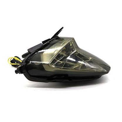 MZS Motorcycle Tail Light, LED Integrated Turn Signal Blinker Smoke Compatible with CBR250R 2011-2013 / CB300F 2015-2018 / CBR300R 2015-2022 - size: CBR250R/CBR300R/CB300F