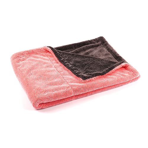Maxshine 24" x 36" Universal Pink Car Drying Towel – 1200 GSM Rinse-Free Double-Sided Microfiber – Plush, Super Absorbent Towel for Car Wash & Detailing - size: 24" x 36" Pink