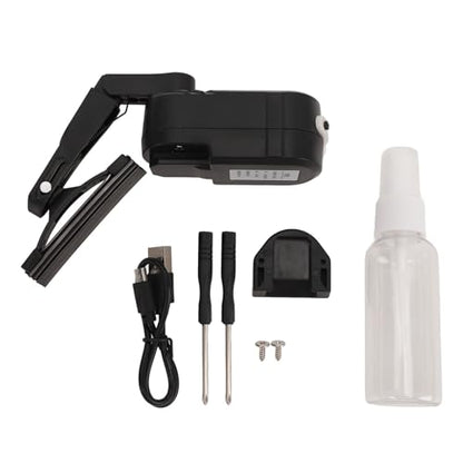RiToEasysports Motorcycle Helmet Wiper Motorbike Visor Wiper Universal Helmet Rechargeable 2 Speed Switch 800mAh Battery with Extendable Bracket for Most Motorcycle Electric Vehicle