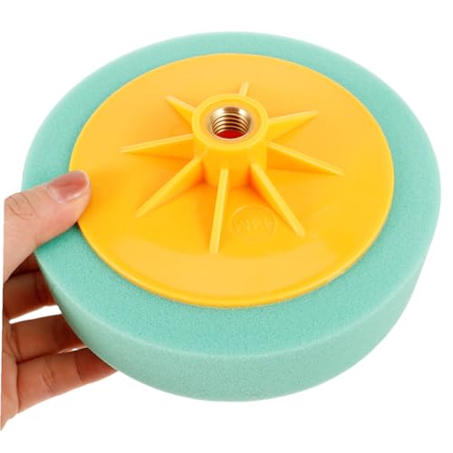 CHILDWEET Polishing Sponge Pads Buffing Sponge Drill Attachment 6-inch Green Polyester Honeycomb Car Detailing Wax Applicator Pad for Mirror Finish