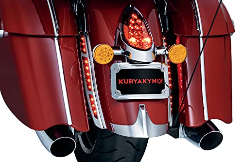 Kuryakyn 2898 LED Rear Fender Strip Lights Plug-&-Play for Indian Motorcycles, Chrome