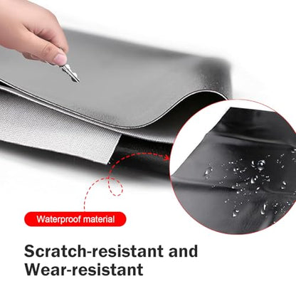 Motorcycle Seat Cover, Waterproof Sun Resistant Seat Protector, High-elasticity Anti-scratch PVC Leather Cover, DIY Modification Accessory for ATV Scooter Moped Mini Bike (Black)