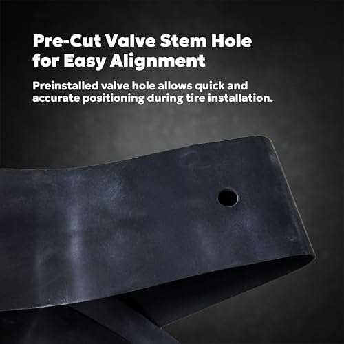 PIVOTRAX Motorcycle Rim Strip (2 Pack) – Size :12" 14" 16" 17" 18" 19" 20" 21" Durable Rubber Rim Tape with Valve Stem Hole, Tube Protection, Compatible with E-Bike Dirt Bike - size: 20"