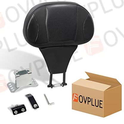 FOVPLUE Adjustable Rider Backrest,Detachable Plug-in Driver Backrest Pad w/Mounting Kit for Harley Touring 2009-2025,for CVO Road Glide Street Glide Tri Glide FLHTK/L Electra Glide Road King,Style 4 - color: Black Custom Style