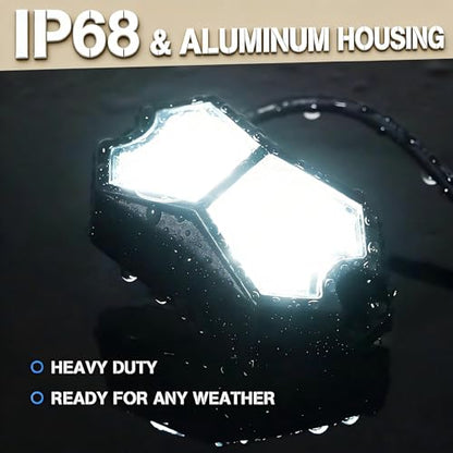 4 Pods White LED Rock Lights,18 LEDs Aluminum Housing IP68 Waterproof Neon Underglow Trail Rig Lamp for Truck,SUV, ATV, UTV, Motorcycle & Off-Road Vehicles - color: 4PCS White