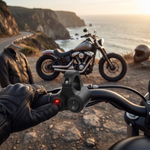 Motorcycle On/Off, Motorcycle Handlebar 22Mm Handlebar Control, Motorcycle Switchgear for Headlight, Brake, Fog Lights, and Horn (Model B) - size: Model B