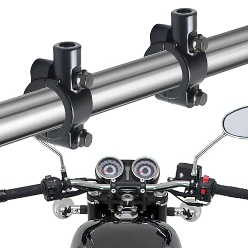 1" 25mm Motorcycle Mirror Mount 8mm Thread 1 inch Motorcycle Mirrors Mounts Clamp, Handle Bar Clamps for ATV Scooter Bike Bicycle Handlebar Mirror Holder Bracket (2Pcs Black) - size: 1" Handlebar 8mm Thread