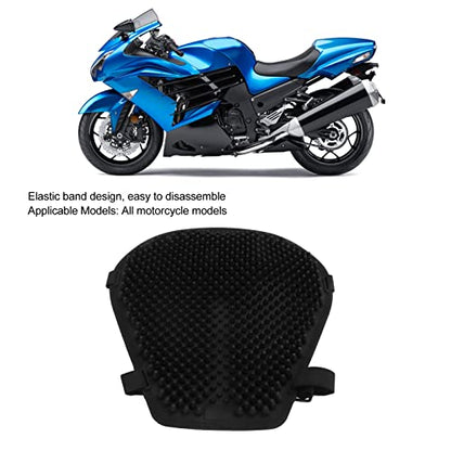 Fydun Motorcycle Seat Cushion, Universal Gel Seat Pad Motorcycle Seat Air Cooling Cushion Black Seat Cover