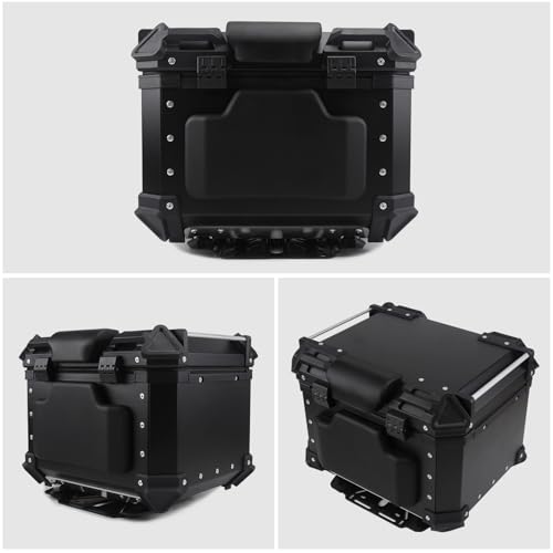 Motorcycle Top Case Passenger Backrest, PSLER Universal Motorcycle Back Cushion Top Box Trunk Cushion Tail Box Case Cushion Passenger Backrest Back Pad Trunk Sticker Decal Backrest