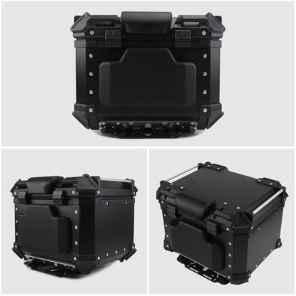 Motorcycle Top Case Passenger Backrest, PSLER Universal Motorcycle Back Cushion Top Box Trunk Cushion Tail Box Case Cushion Passenger Backrest Back Pad Trunk Sticker Decal Backrest