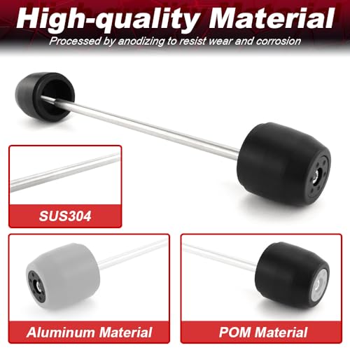 Xitomer Front Axle Sliders Compatible with YZF-R3 2015-2025, MT-03 2016-2025, Motorcycle Front Fork Wheel Frame Sliders Crash Protector (Front) - style: Front