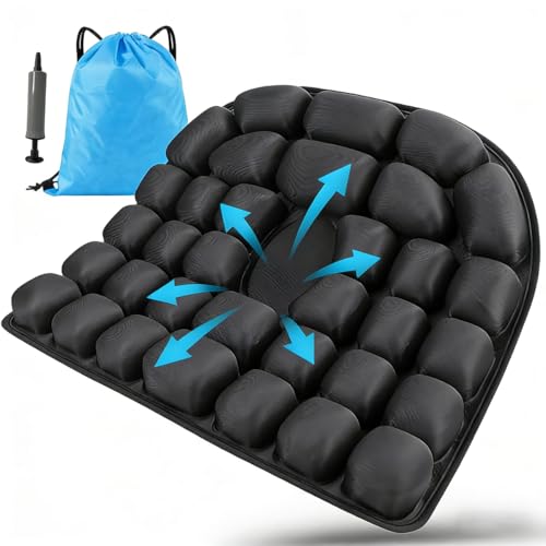Travel Seat Cushion, 3D Inflatable & Portable Seat Cushion for Hemorrhoid and Tailbone Pain Relief, Optimal Support & Pressure Relief for Long Sitting in Car, Air Travel, Office Chair and Wheelchair - size: U-shaped