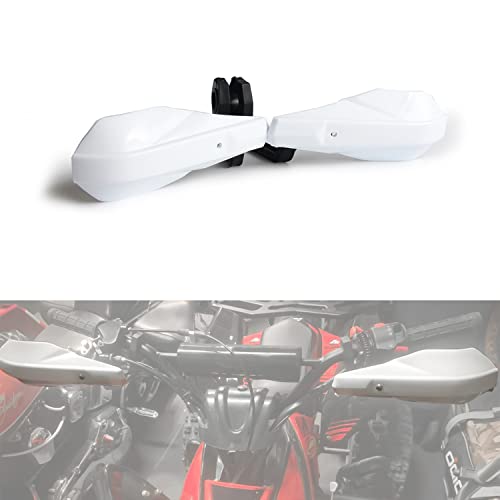 AnXin Motorcycle Handguards 7/8" and 1 1/8" Hand Guard Handlebar Protection Universal for TX125 FE 701/SM 501/S 450 350/S 250 TE 150 250/i 300/i FC 250 350 450 Dirt Pit Bike ATV White - color: white