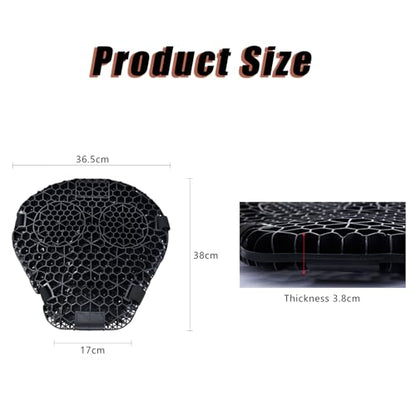 Motorcycle Gel Seat Cushion for Kawasaki Z900RS Z900 RS Z 900RS, Shock Absorption & Breathable Motorcycle Seat Pad for Daily Riding & Long Trips, 3D-Honeycomb Structure