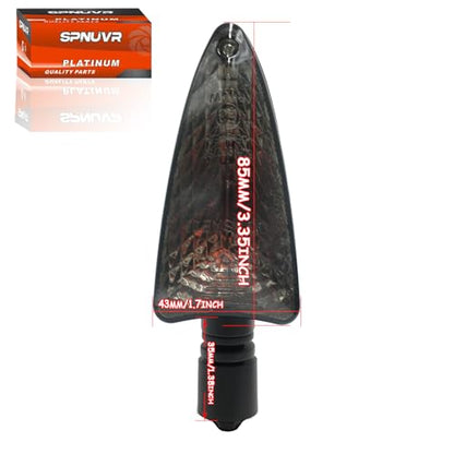 2Pcs Motorcycle Turn Signal Light Front Or Rear Indicator Compatible With Triumph Tiger 800/XC Tiger 1050 Daytona 675/R 2009-2018 (Long handle and Smoke) - color: Long handle and Smoke