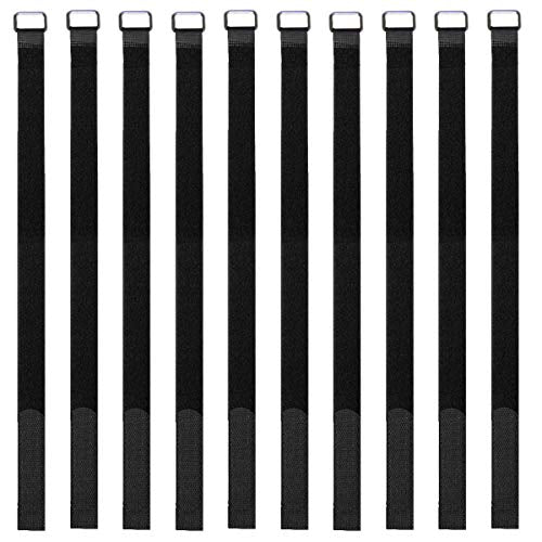 10 Pack 50 Inch Heavy Duty Adjustable Velcro Straps - Reusable Long Hook and Loop Cinch & Tie Down Straps for Multi-Purpose Securing, Luggage, Bike, Outdoor & Cable Management - color: 10 Pack 50 in
