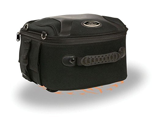 MOTORCYCLE LARGE SPORTY STYLE PVC SISSY BAR BACK PACK BAG WITH GUN POCKET INSIDE