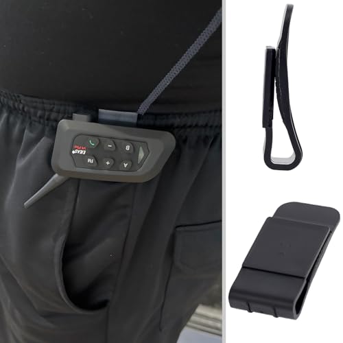 2 PCS Belt Clips for V4 V6 with USB-C, Q7, Q2, V7, Q8, MS20 Referee Headset Accessories and Motorcycle Helmet Clip Mounts - color: Raido with USB C interface