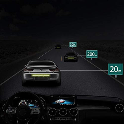 TOMALL 35.2'' Strong Reflective Stripe Stickers High-Intensity Night Visibility Reflective Decal Universal Safety Warning Diamond Grade Waterproof Self Adhesive for Car Trunk (Yellow) - color: Yellow