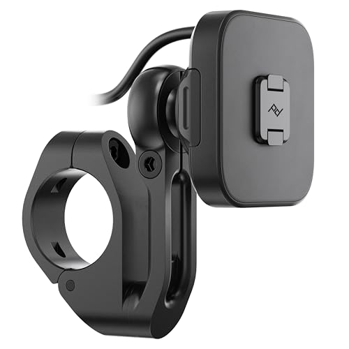 Peak Design Mobile Motorcycle Bar Phone Mount V2, Qi2 Charging, SlimLink Mounting Technology, Rigid Arm, Fits a Variety of Handlebars (7/8"-1.25" Diameter), Vibration Isolator, Motorcycle Phone Mount