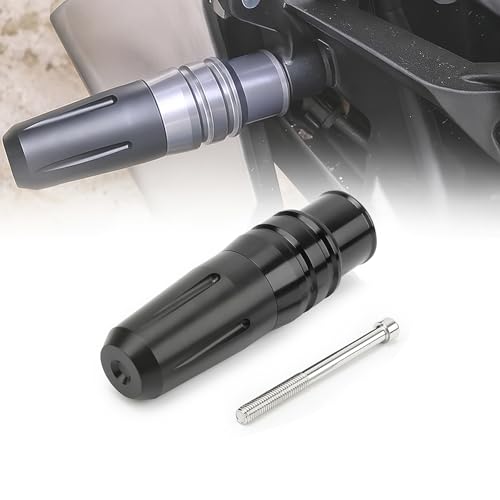 2 Pack Motorcycle Frame Sliders for Ducati Multistrada V2 2022 2023 2024 2025, CNC Aluminum Universal Drop Guards, Motorcycle Frame Protectors for Body & Fairing Protection,A Black - color: A Black