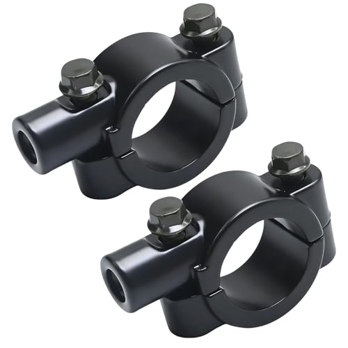 1" 25mm Motorcycle Mirror Mount 8mm Thread 1 inch Motorcycle Mirrors Mounts Clamp, Handle Bar Clamps for ATV Scooter Bike Bicycle Handlebar Mirror Holder Bracket (2Pcs Black) - size: 1" Handlebar 8mm Thread