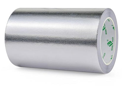 BOMEI PACK Adhesive Aluminum Foil Heat Shield Tape 1Pack 7inch x 66ft Barrier Fiberglass Thermal Insulation Reflective Material High Temp Protectionn - size: 7in*66ft