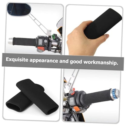 Cabilock Non Skid Motorcycle Handlebar Grips Elastic Sponge Covers for Enhanced Comfort and Safety for Motorbike - size: 12X2.1X2.1CM