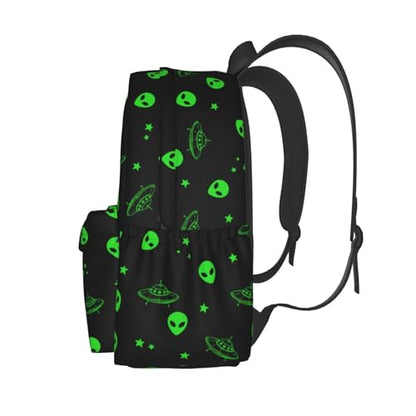 Galaxy Alien Backpack Bookbag Laptop Backpacks Multipurpose Daypack for Boys Girls School Men Women Travel Hiking - color: Galaxy Alien
