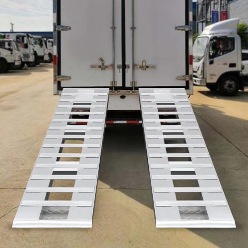 Fold Ramps with Treads 2 Pack 6000lb Aluminum Loading Ramps Folding Heavy Duty Motorcycle Ramp 80" x 15" Truck Car Auto Trailer Ramp for Motorcycles UTVs ATVs Trucks Lawnmowers - size: 2Pcs 80" x 15" 6000Lbs Truck Ramps