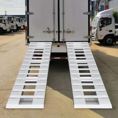 Fold Ramps with Treads 2 Pack 6000lb Aluminum Loading Ramps Folding Heavy Duty Motorcycle Ramp 80" x 15" Truck Car Auto Trailer Ramp for Motorcycles UTVs ATVs Trucks Lawnmowers - size: 2Pcs 80" x 15" 6000Lbs Truck Ramps