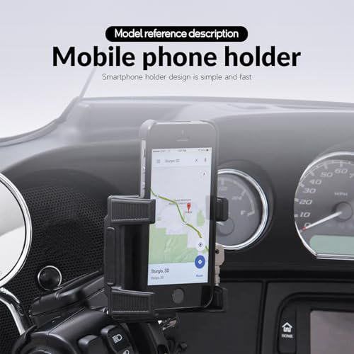 Motorcycle Mobile Phone GPS Navigation Bracket for Honda Gold Wing GL 1800 GL1800 F6B DCT 2018 2019 2020 2021 2022 2023 2024 Universal Phone GPS Holder with Black Perch Mount