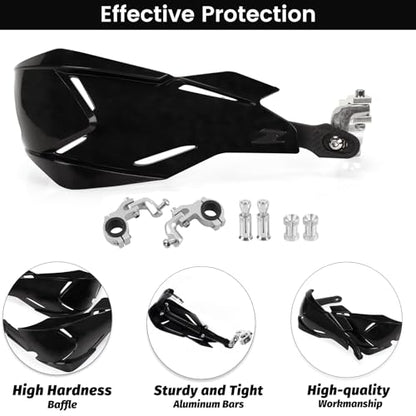 XIGNWU Universal Dirt Bike Handguards,with 7/8 22mm and 1 1/8 28mm Mounting Kits, Windproof Hand Guards Handlebars Protection for Light Bee Sur Ron X Sur Ron S Most Motocross ATV Pit Bike Quad - color: black