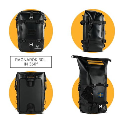 Odinsberg 30L 100% Waterproof Motorcycle Tail Bag Motorcycle Saddlebags Backpack Multifunctional Dry Bag Soft Luggage For Motorbike Saddle Back Seat Rear Rack Sissy Bar Side Panniers Dual Sport Bike - size: 30L