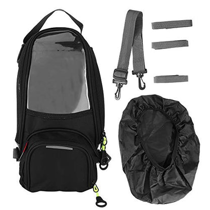 Tbest Tank Bag Motorcycle Magnetic,Bag Bags Fuel Navigation Saddlebag Large Transparent Window Motorcycle Backpack