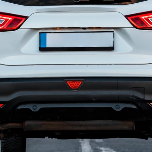 Universal Red LED Triangle Tail Light for Car with High Brightness and Anticollision Design, Abs Material Racing Style Vehicle Brake Light Accessory for Enhanced Safety and Sporty