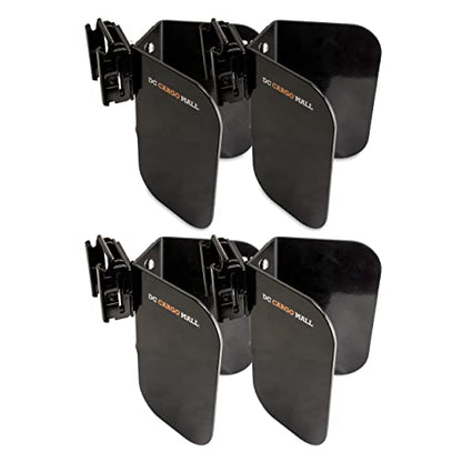 DC Cargo Mall 4-Pack, Motorcycle E-Track Wheel Chock, Black – E-Track Wheel Chock for Dirt Bikes – Supports Tires up to 6” Wide – E-Track Accessories - size: 4-pack