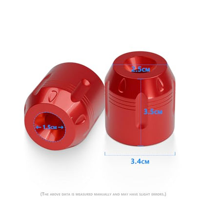 Motorcycle Bar Ends Plug For GSXR600 GSXR750 GSXR1000 R7 R6 R3 R9 R1 CBR650R CBR600RR CBR1000RR CRF1000L CBR600 F1/F2/F3/F4 MT07 MT09 RSV4 RS660 14-22mm CNC Handlebar Bar End Plugs Caps - color: Red