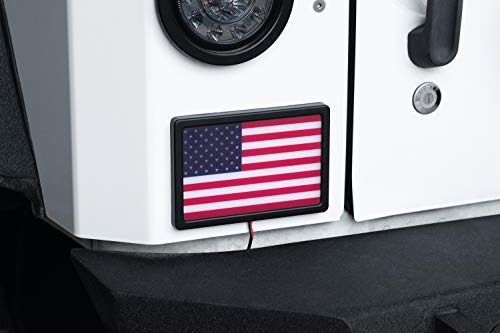 Kuryakyn 2892 Motorcycle Lighting Accessory: Freedom Flag LED Light Kit, 4" x 6", Black - color: Black
