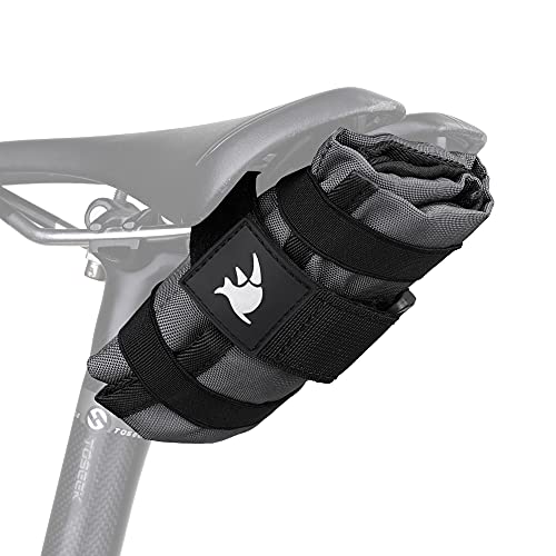 Rhinowalk Bike Saddle Bag Bicycle Under Seat Bag Repair Tools Pouch Frame Bag for Mountain Road Bike Cycling Accessories - color: Grey