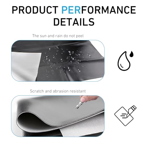 Motorcycle Seat Cover, 39" x 27" Cuttable Anti-scratch Protector, High Elasticity Fine Grain PVC Leather Cover, Universal Exterior Accessory for Most Ebikes Scooters Motorcycles (Black)