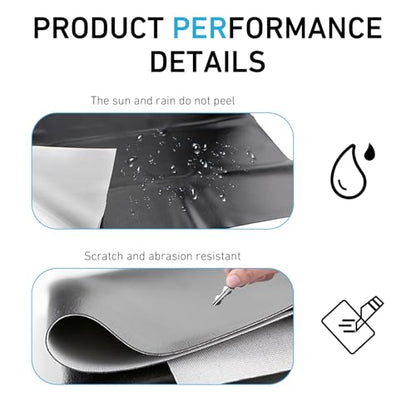 Motorcycle Seat Cover, 39" x 27" Cuttable Anti-scratch Protector, High Elasticity Fine Grain PVC Leather Cover, Universal Exterior Accessory for Most Ebikes Scooters Motorcycles (Black)