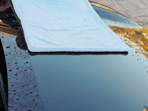 MAXL SoftSorb® Ultra Absorbent Car Drying Towel with Advanced Wicking Technology – Non-Abrasive Car Towel for Spotless, Swirl-Free Finish on Cars, SUVs, Motorcycles & Boats - Large White 19.5" x 31.5"