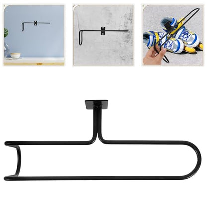 Wakauto Wall Mount Roller Skates Storage Rack with Sturdy Support and Steel Paint Finish Space-saving Boot Display Stand for Ice Skates for Schools