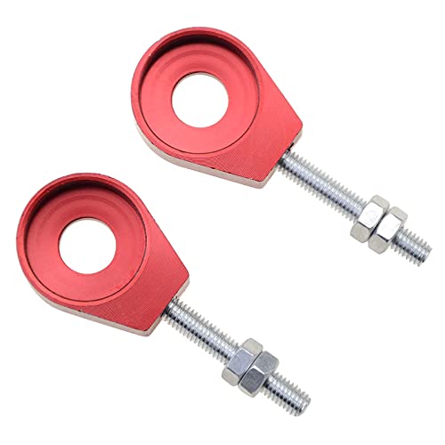WOOSTAR 12mm Motorcycle Chain Adjuster Tensioner Replacement for 70cc 110cc 125cc Taotao Chinese Dirt Pit Bike Red - color: Red, size: 12mm