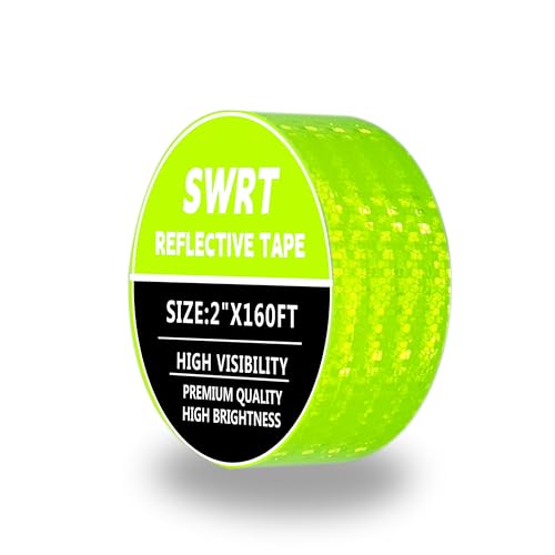SWRT Reflective Tape 2 Inch x 160 Feet DOT-C2 Shining Star Fade Resistant Green Reflective Tape Outdoor Waterproof Strong Adhesive Safety Warning Tape Reflector Conspicuity Tape for Trailer Truck Bike - color: Green, size: 2 Inch x 160 Feet