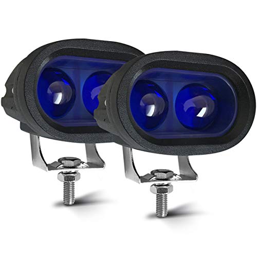20W Forklift Blue Safety Light Warehouse Forklift Lights Safe Warning Light 4D Len LED Motorcycle Lights Blue Fog Driving Lights Heavy Duty LED Work Light(Pack of 2)