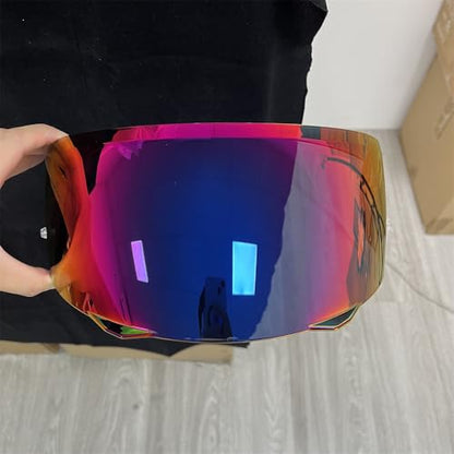 HJ-33 Helmet Visor For i90.Replacement Motorcycle Helmet Shield Compatible with HJC i90 (Revo Rose Red) - color: Revo Rose Red