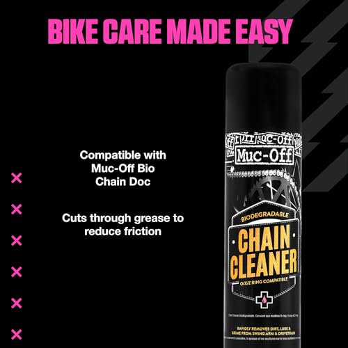 Muc-Off Motorcycle Chain Cleaner, 16.9 fl oz - Chain and Degreaser Spray for Cleaning - for On and Off-Road - size: 13.5 Fl Oz (Pack of 1)