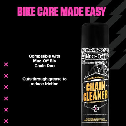 Muc-Off Motorcycle Chain Cleaner, 16.9 fl oz - Chain and Degreaser Spray for Cleaning - for On and Off-Road - size: 13.5 Fl Oz (Pack of 1)